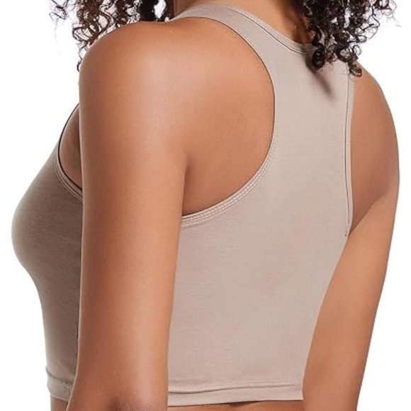 KKP Soft Brown Crop Top Tank Top NEW!!! - Picture 3 of 11